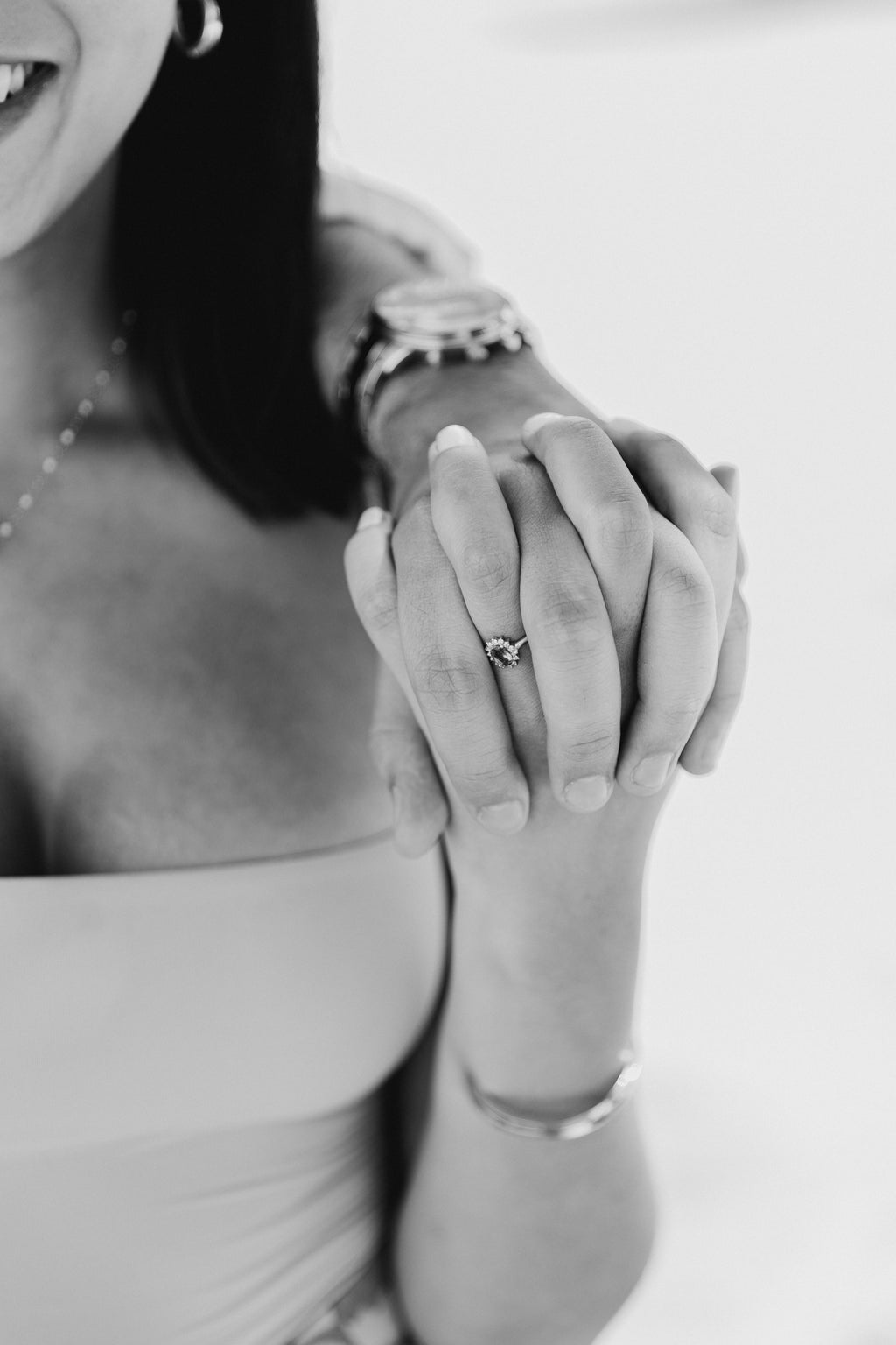 Emerald & Diamond Halo Ring